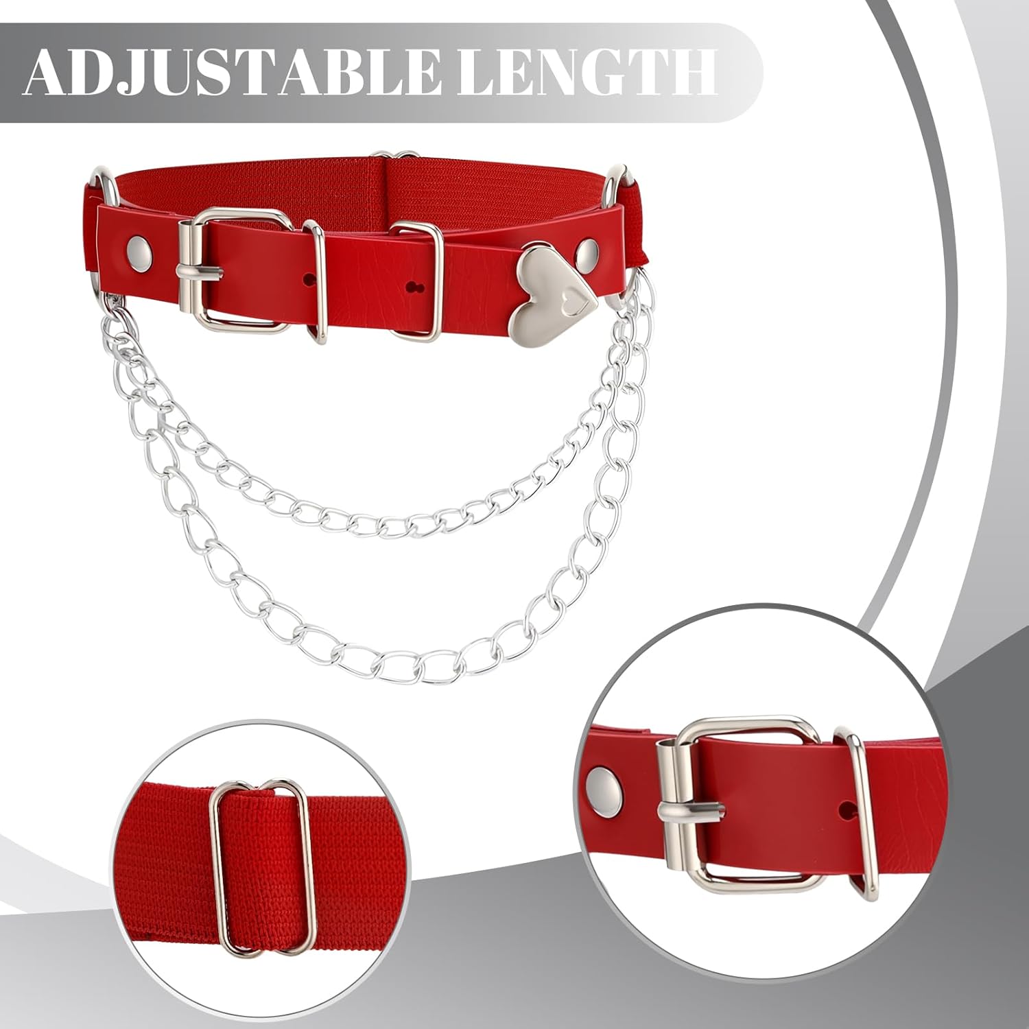 2 Pairs Leg Warmers with Straps for Women Girls Cute Y2K Kawaii Leg Warmer Japanese Socks Goth Emo Gyaru Accessories - Image 3