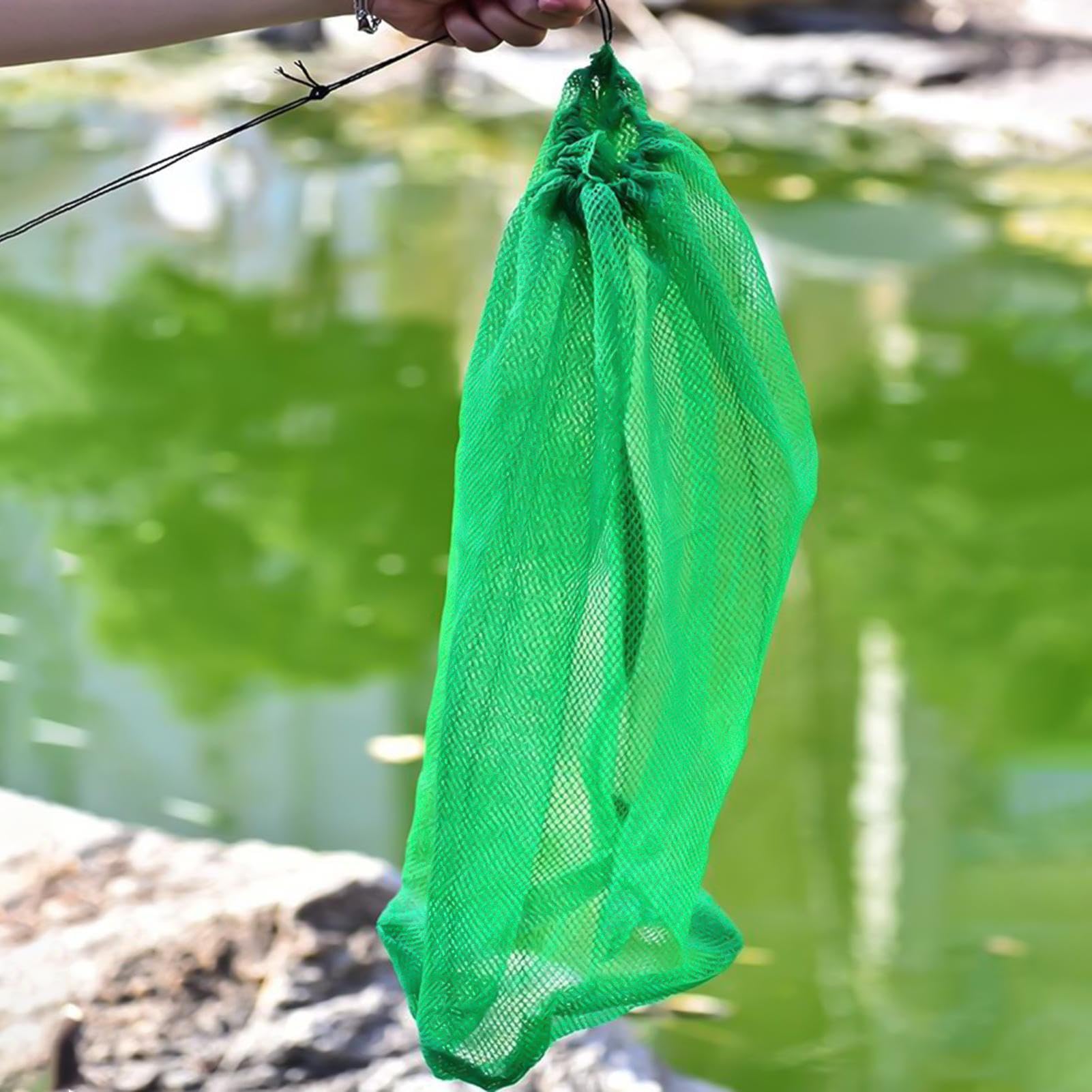 Generico Sacca Per Conservazione Pesce,Rete con Cordino per Pesci Piccoli | Attrezzatura da Capiente, Rete Portatile per Attività all’Aperto e Uso Quotidiano