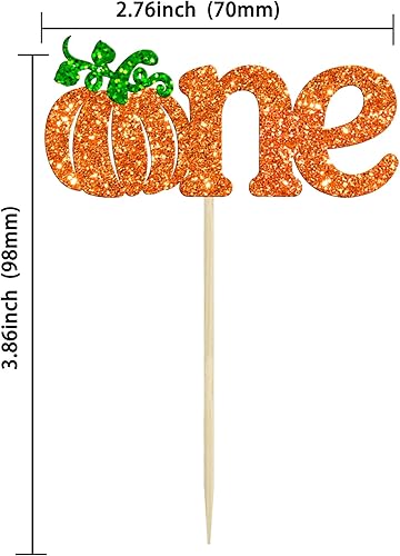 Miniatura 183 de Ephlyn 24 piezas de calabaza Oh Baby Cupcake Toppers con purpurina temática de otoño de calabaza Cupcake Picks Baby Shower Cake Decoraciones