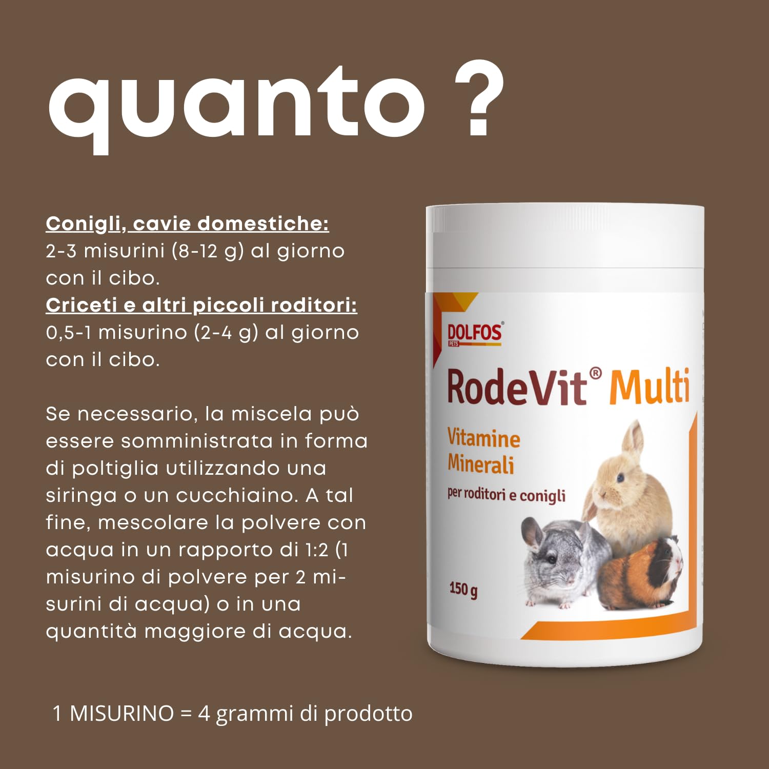 Multivitaminico Per Roditori RodeVit 150gr - Integratore Per Conigli, Cavie, Criceti E Ratti - Foto 7