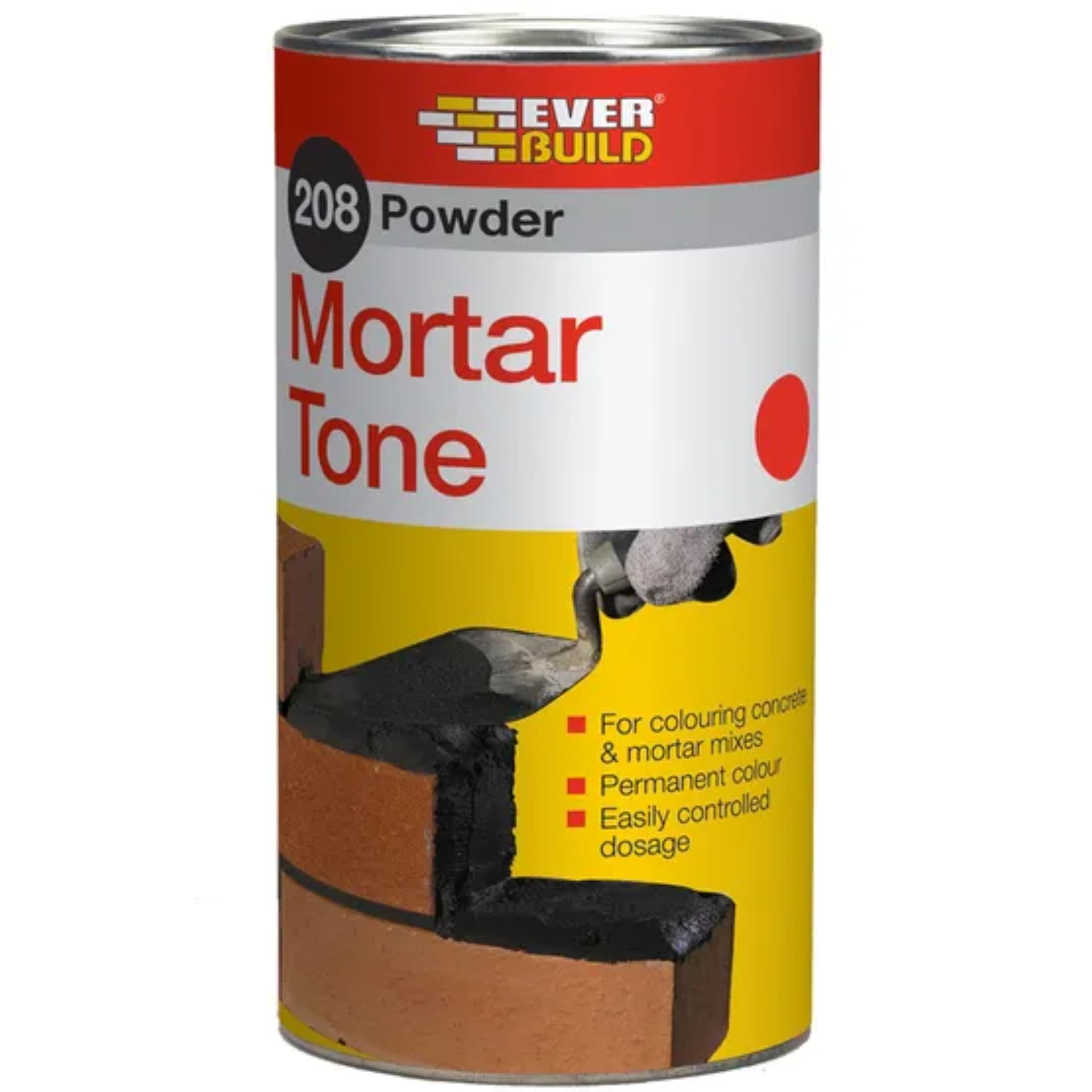 Everbuild 208 Powder Mortar Tone – Reduces Pigment Bleeding and Segregation – Red – 1kg