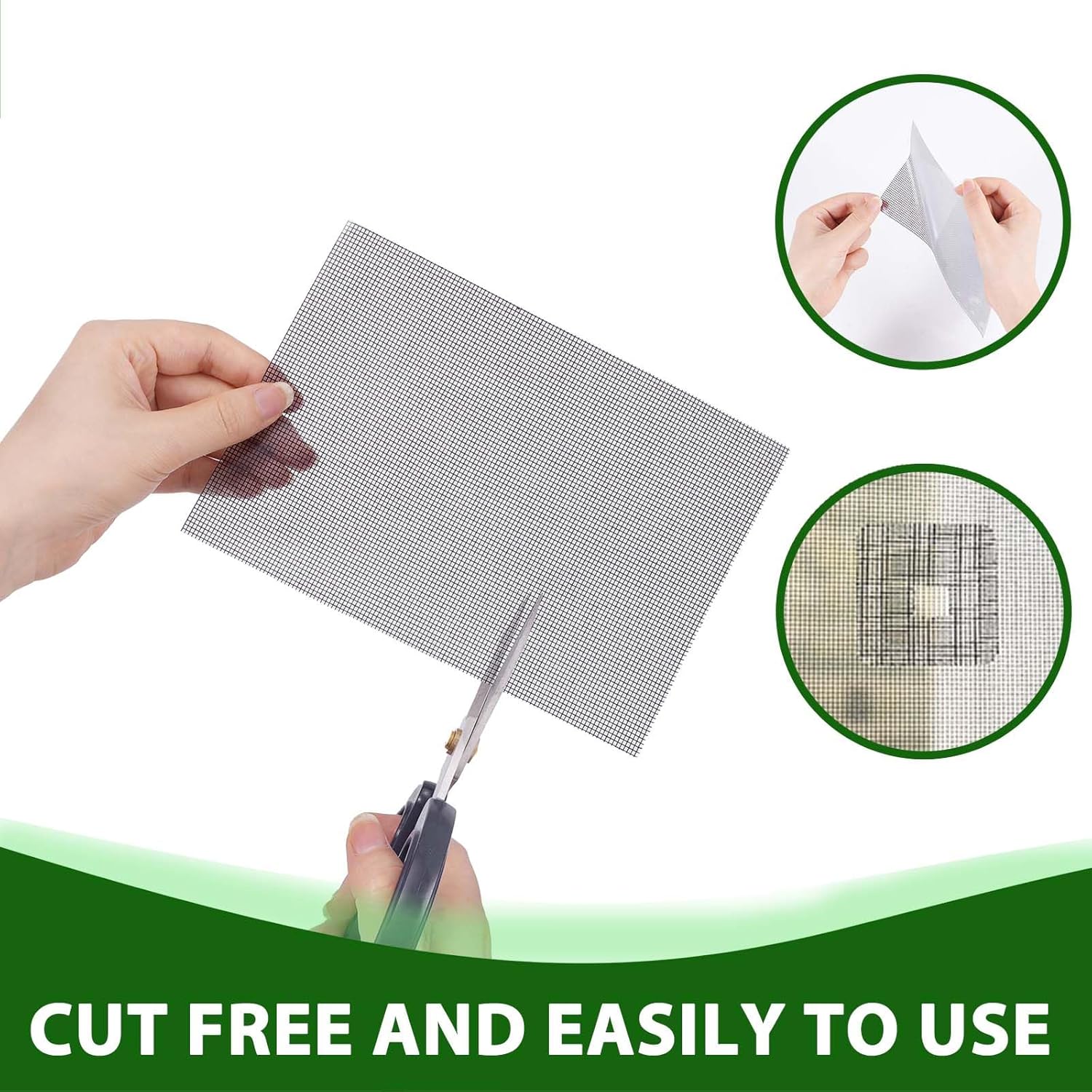 FLYZZZ Window Screen Repair Patch, 5'' x 7” Window Screen Repair Kit,Strong Adhesive 10Pc Grey Window Screen Repair Kit, Big Hole Screen Patch Repair Kit