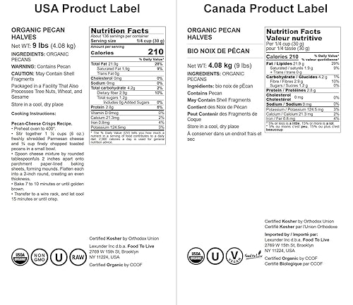 Vista 14 de Nueces pacanas orgánica certificadas Food to Live (sin procesar, sin cáscara)