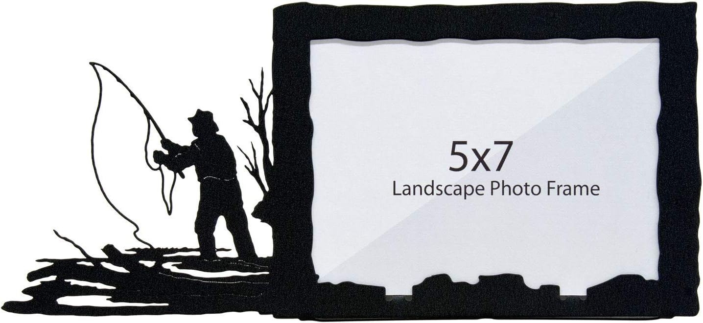 Innovative Fabricators, Inc.Fishing Angler Picture Frame, Fly Fishing, 5x7 Landscape, MADE IN USA