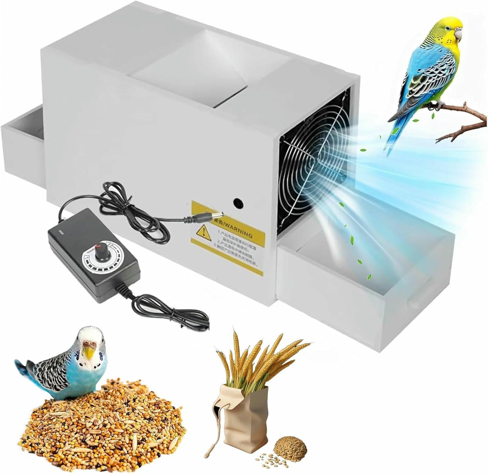 Máquina limpiadora de Semillas para pájaros, Separador de Granos de Acero Inoxidable para mijo, Granos Diversos y Semillas de melón