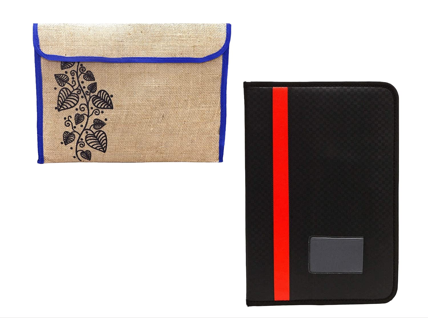 Faux Leather File Folder & Jute File Folder Combo(Pack of 2) Amazon