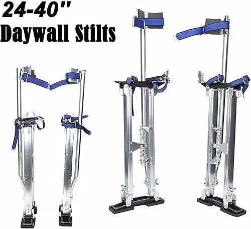 Miniatura 5 de FSBNJKS Stilts de yeso negros de 15 a 23 pulgadas herramienta de aluminio portátil ajustable para pintura de pintores