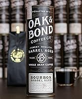 Vista 8 de Oak & Bond Coffee Co. Café Envejecido en Barril de Bourbon, grano entero de origen único de Brasil, tostado medio - chocolate, caramelo, naranja