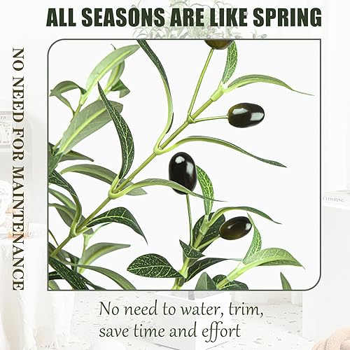 Miniatura 3 de Olivo artificial de 6 pies, olivo artificial para interiores, olivos artificiales para interiores, 6 pies, olivo artificial, olivos artificiales