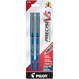 PILOT Precise V5 Stick Liquid Ink Rolling Ball Stick Pens, Extra Fine Point (0.5mm) Blue Ink, 2-Pack (25002) – view 1