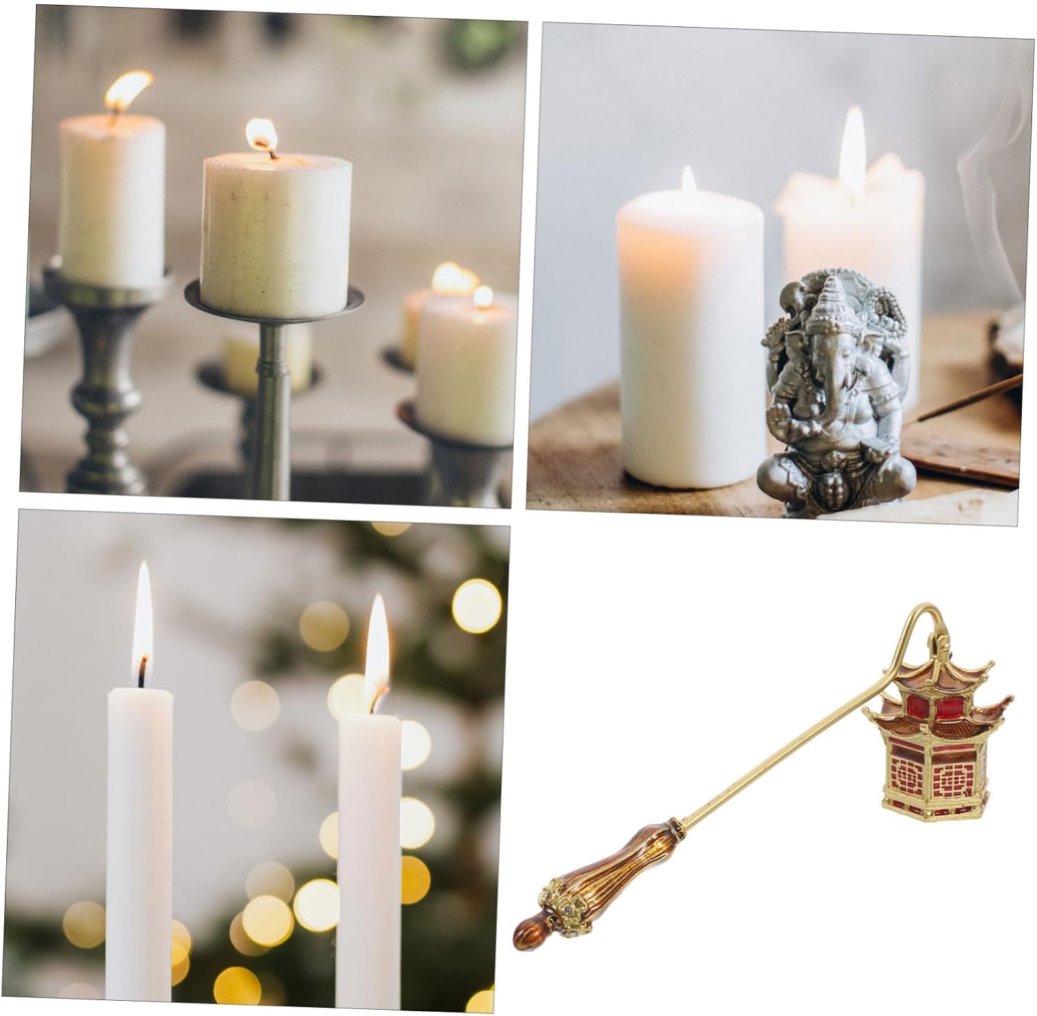 PRETYZOOM Candle Snuffer with Handle Elegant Vintage Design for Safely Extinguishing Candle Flames Accessory Scented