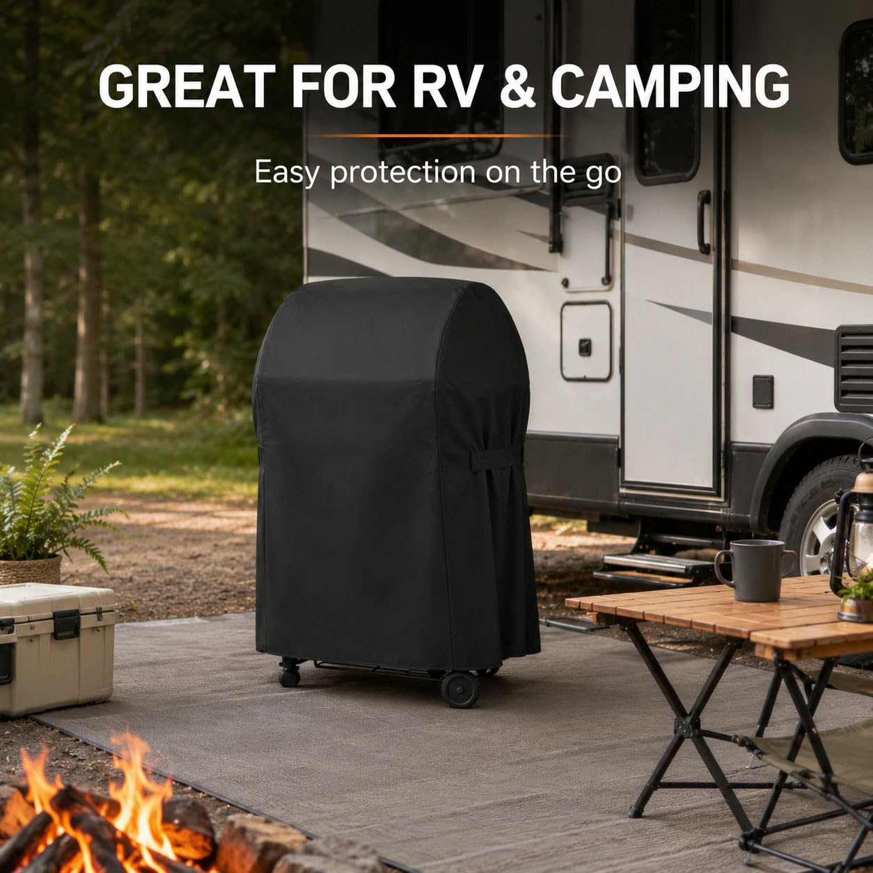Grillabdeckung Gasgrill für Broil King Royal 320 Shadow 2026+, | 420D BBQ Abdeckung Grillwagen | Wasserdichte UV-beständig Staubdicht Faltbar | mit Klettverschlüssen Tragegriffen Kordelzug