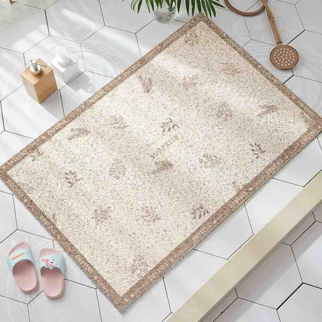 SSDDLZEQ High-end Botanical Rubber Loofah Mat For Shower(Khaki,60x90cm)