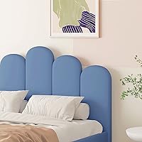 Vista 4 de DEINPPA Upholstered Platform Bed with Panel Channel Tufted Headboards, Queen Bed Frame with Slats, No Box Spring Needed, for Kids Teens Adult-Grey