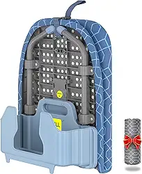 APEXCHASER Tábua de passar roupa pequena com suporte de ferro, tábua de ferro pequena de mesa com 2 capas de passar roupa resistentes ao calor, tábua de passar de mesa portátil com pés antiderrapantes