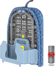 APEXCHASER Tábua de passar roupa pequena com suporte de ferro, tábua de ferro pequena de mesa com 2 capas de passar roupa resistentes ao calor, tábua de passar de mesa portátil com pés antiderrapantes