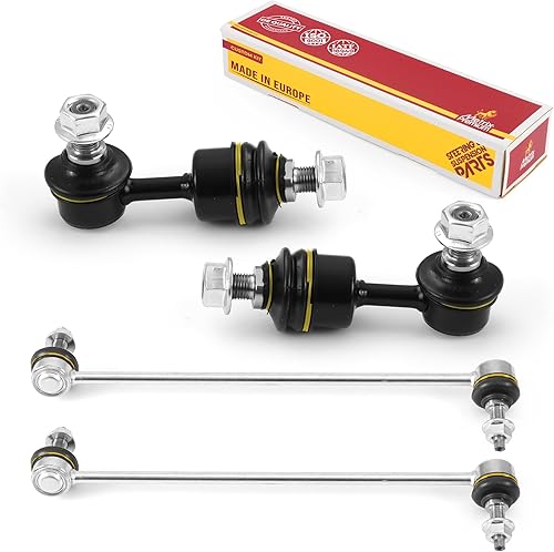 Metrix Premium Chassis Parts - 4 piezas estabilizador de barra estabilizadora delantera y barra estabilizadora trasera Kit de enlace final para