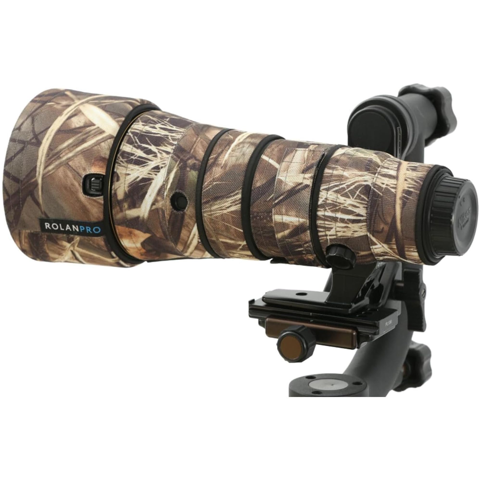 ROLANPRO Funda impermeable para lente Nikon Z de 400 mm f4.5 VR S, funda protectora para lente de lluvia de camuflaje