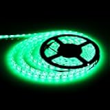 SUPERNIGHT Green LED Light Strip, 16.4ft Bright Green LED Tape Lights, 300 Units SMD 5050 LEDs, IP65 Waterproof Flexible Rope Lights for Room, Kitchen, Under Cabinet Lighting, Party