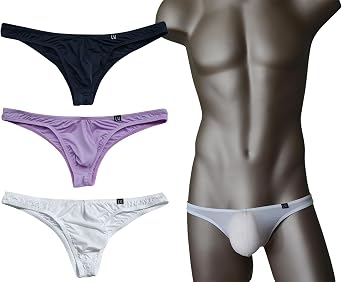 Mens Underwear Briefs Bulge Pouch Colorful Bikini Thong