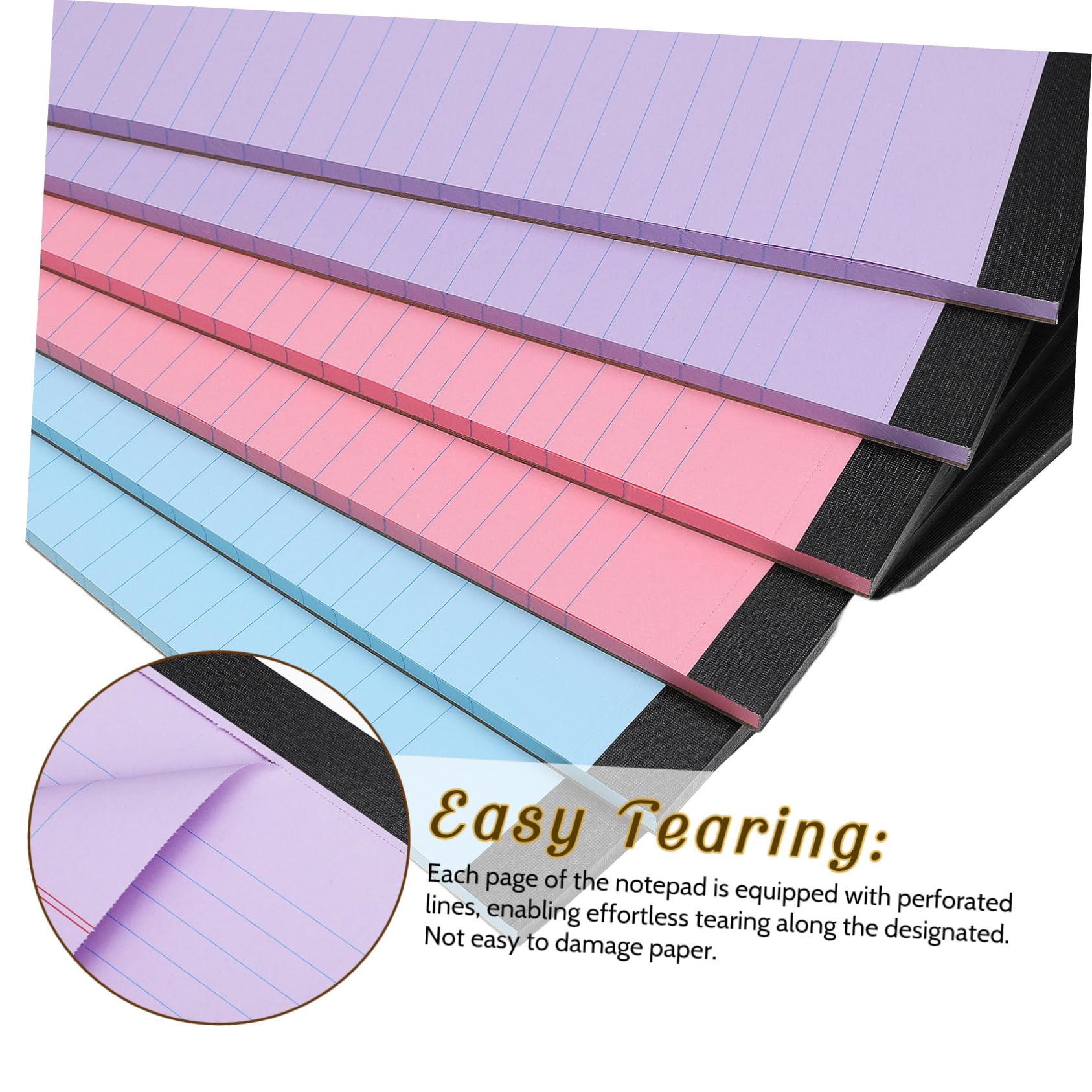 jojofuny 6 Pcs Notepads Pocket Notepads College Regled Paper Writing Pads Colored Note Padt Para Papelería De Oficina Y Suministros De Maestros