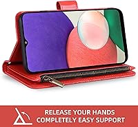 Vista 3 de Asuwish Funda de teléfono para Samsung Galaxy A32 5G 2021 de 6.5 pulgadas con protector de pantalla de vidrio templado y soporte para tarjetas