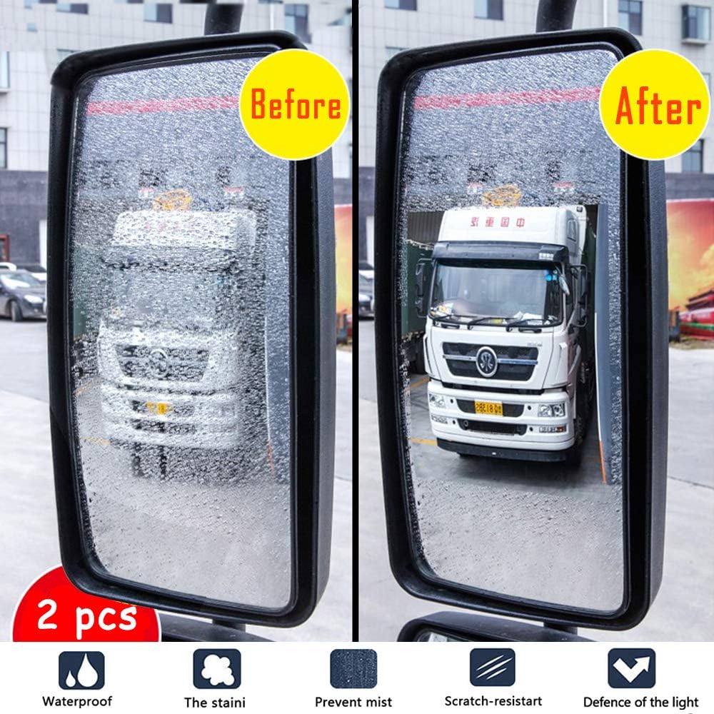 Anti Fog Film Car Rear View Mirror Waterproof Film Protective Film Anti Glare Rain-Proof Anti Water Mist, HD Nano Film Anti-Glare,Anti-Scratch,Rainproof