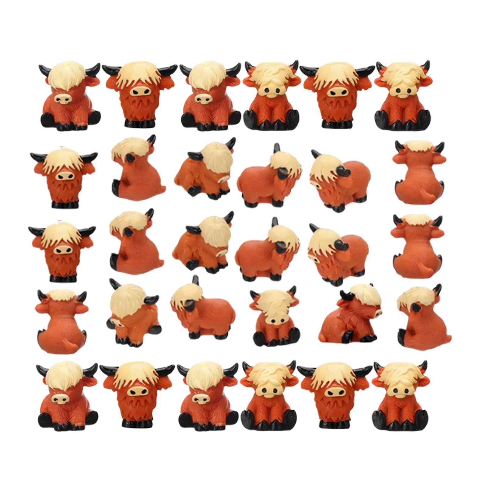 Limtula Tiny Cow Figurines Ornament for Fairy Garden Accessories and Educational Microlandscape Ornament