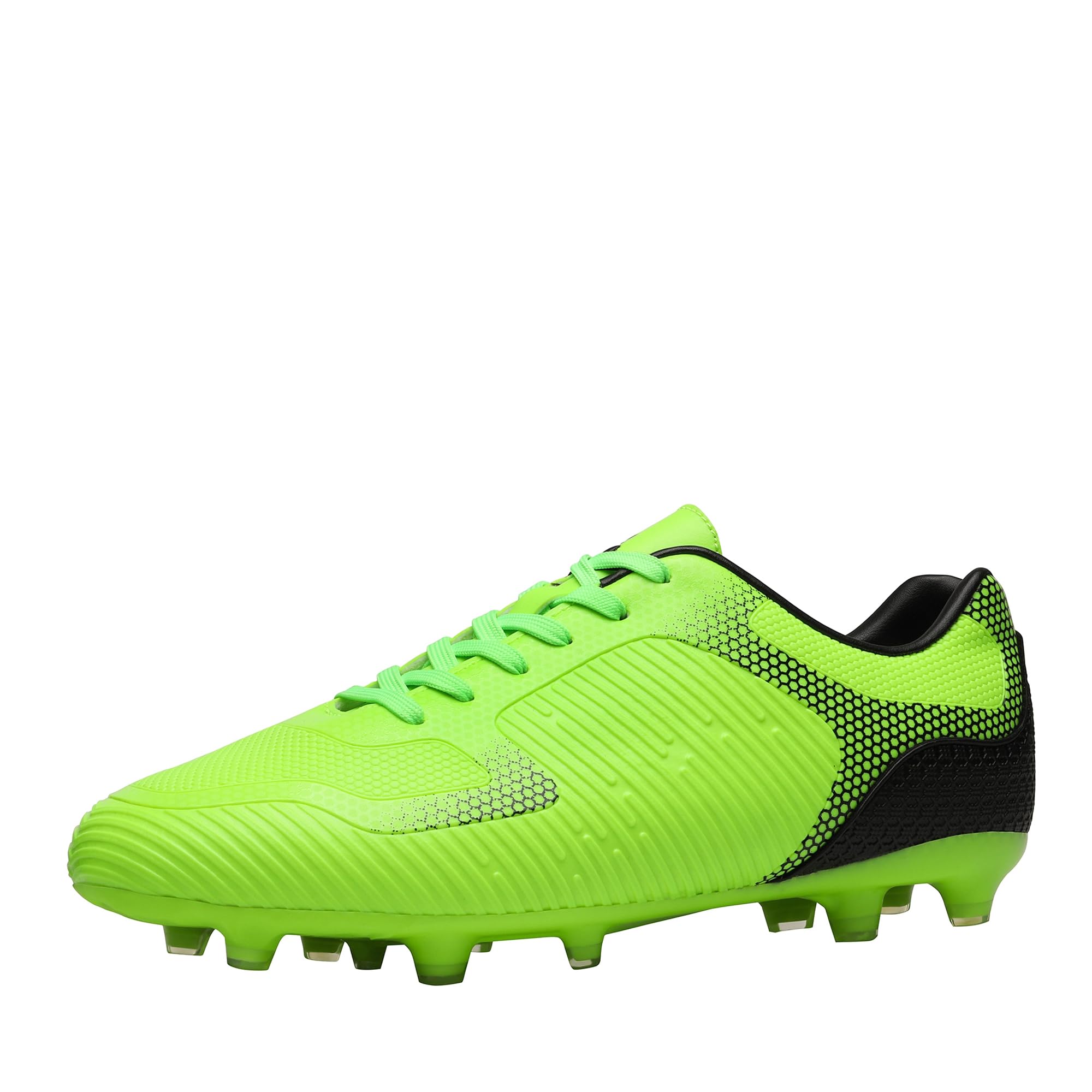 dream pairs Men's Superflight-2 Black Firm Ground Soccer Cleats Soccer Shoes, Neon Green, Size 8.5-picture-25