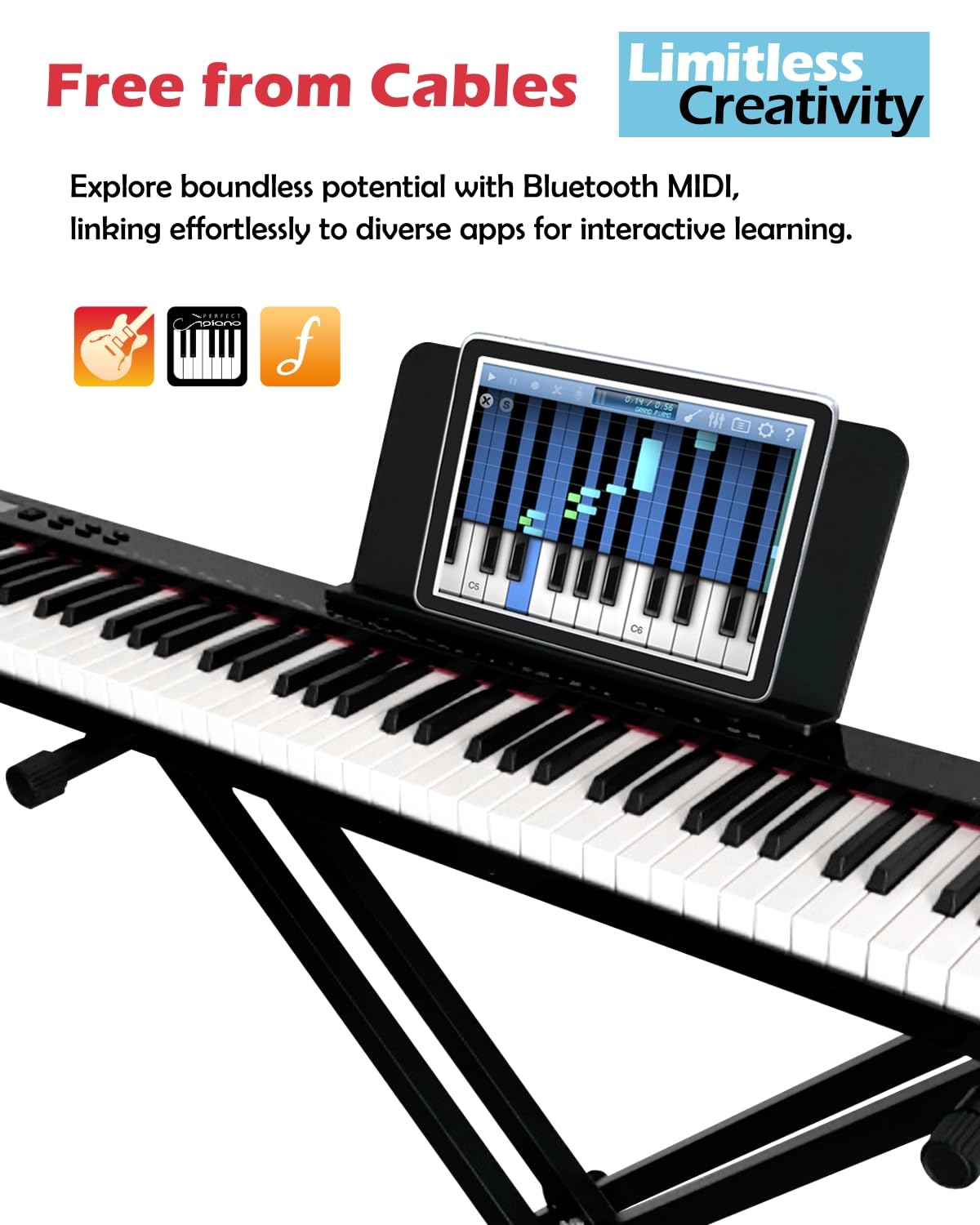 Amazon.com: NikoMaku Piano Keyboard 88 Keys with Bench and Stand