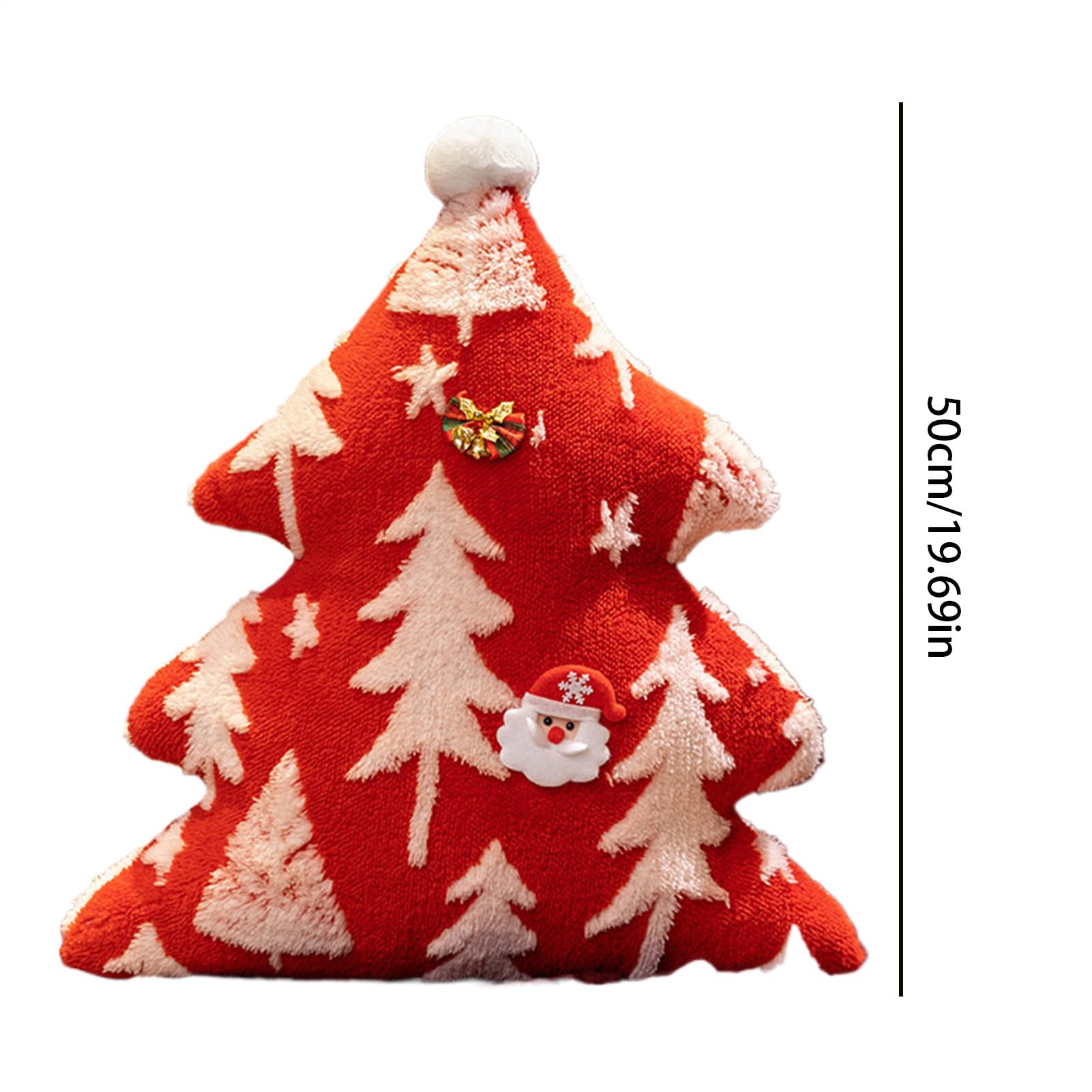 Knowlife Cojín Mullido Navidad Relleno Decoración | Almohadillas De | Peluche con Silueta De Árbol,Cojín Suave Decoración Boho para Dormitorio Sala Sofá Cama,Otoño Halloween Hogar Habitación