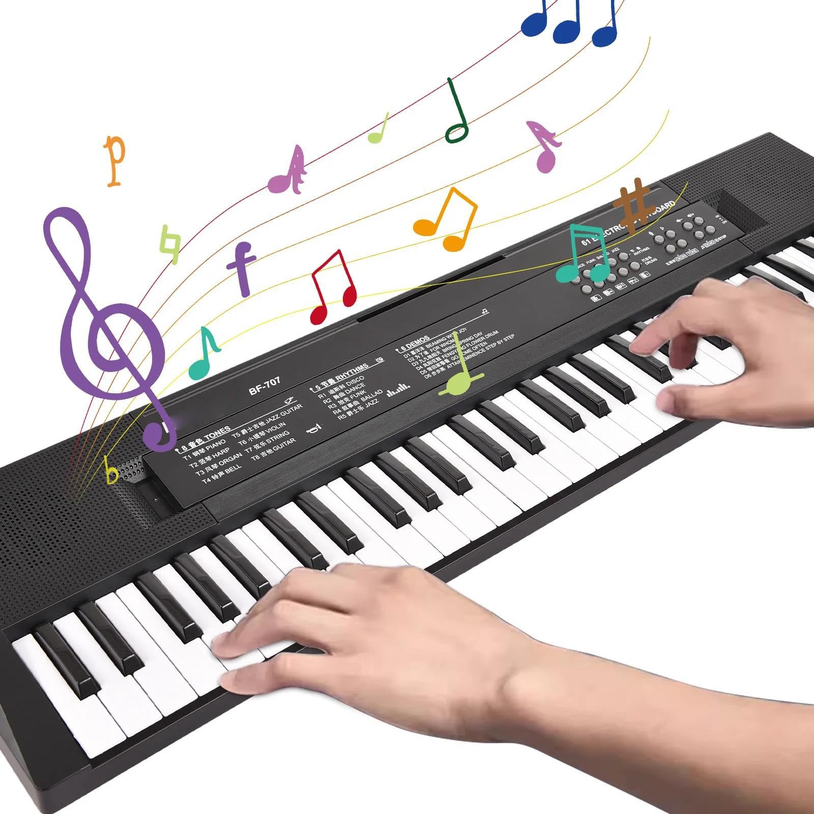 Profesjonalne Pianino Elektroniczne Profesjonalne Pianino Elektroniczne Z 61 Klawiszami Dwoma Głośnikami 8 Tonów 5 Rytmów Z Mikrofonem