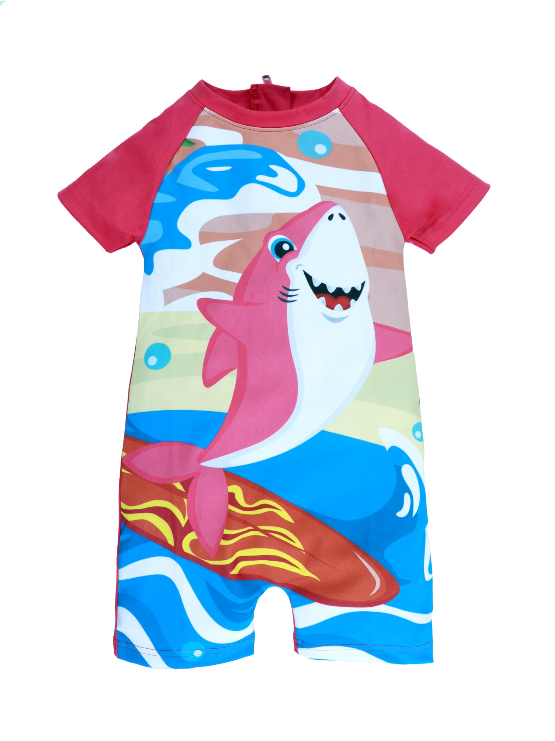 KiddoPanti Boys & Girls Half Sleeve Mid Thigh Length Swim Suit-picture-10