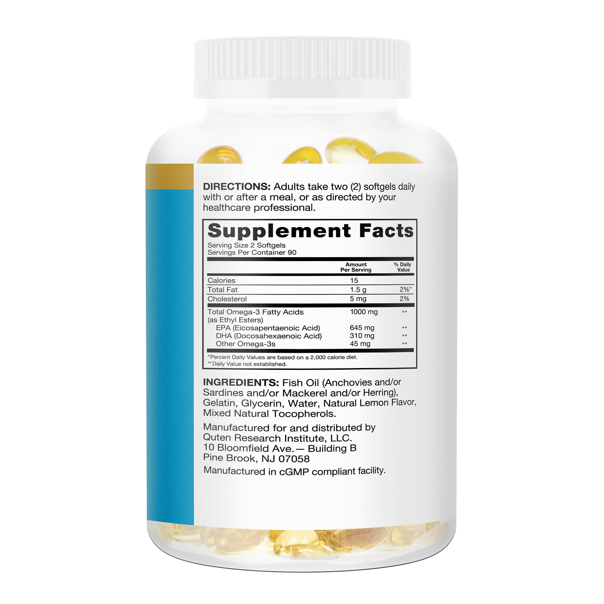 Qunol Ultra Omega-3 Fish Oil Mini Softgels, 1000mg EPA + DHA, 180ct — Amazon image 9