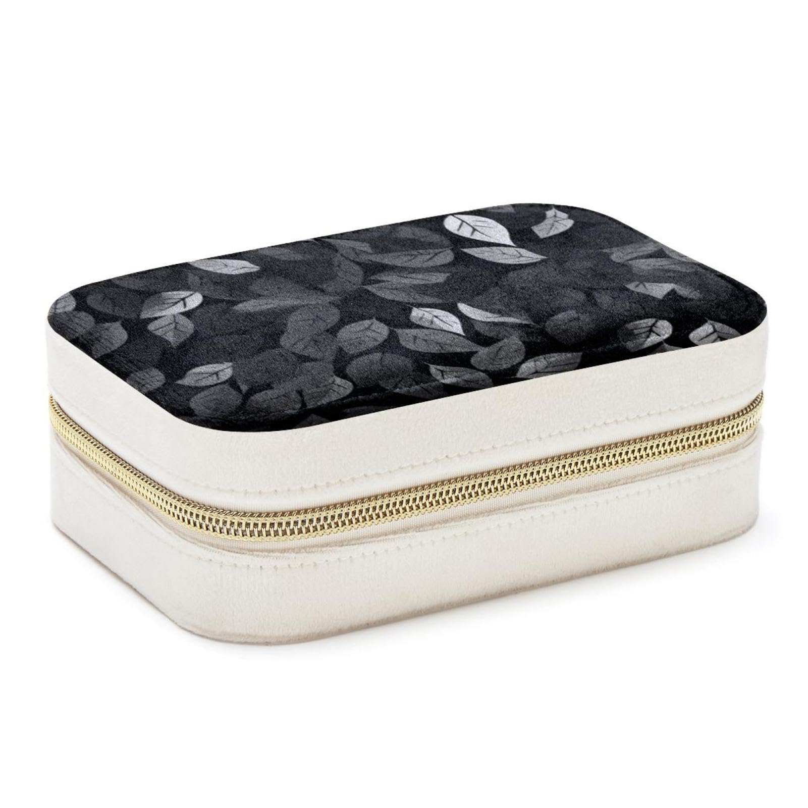 Boîte à bijoux spacieuse pour femme avec organiseur de voyage double couche noir