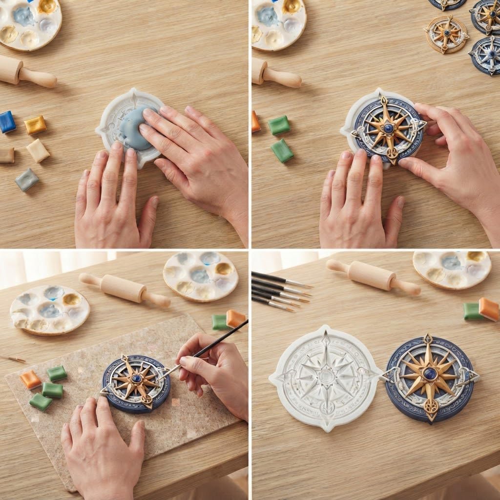 Compass Polymer Clay Molds Compass Silicone Mold