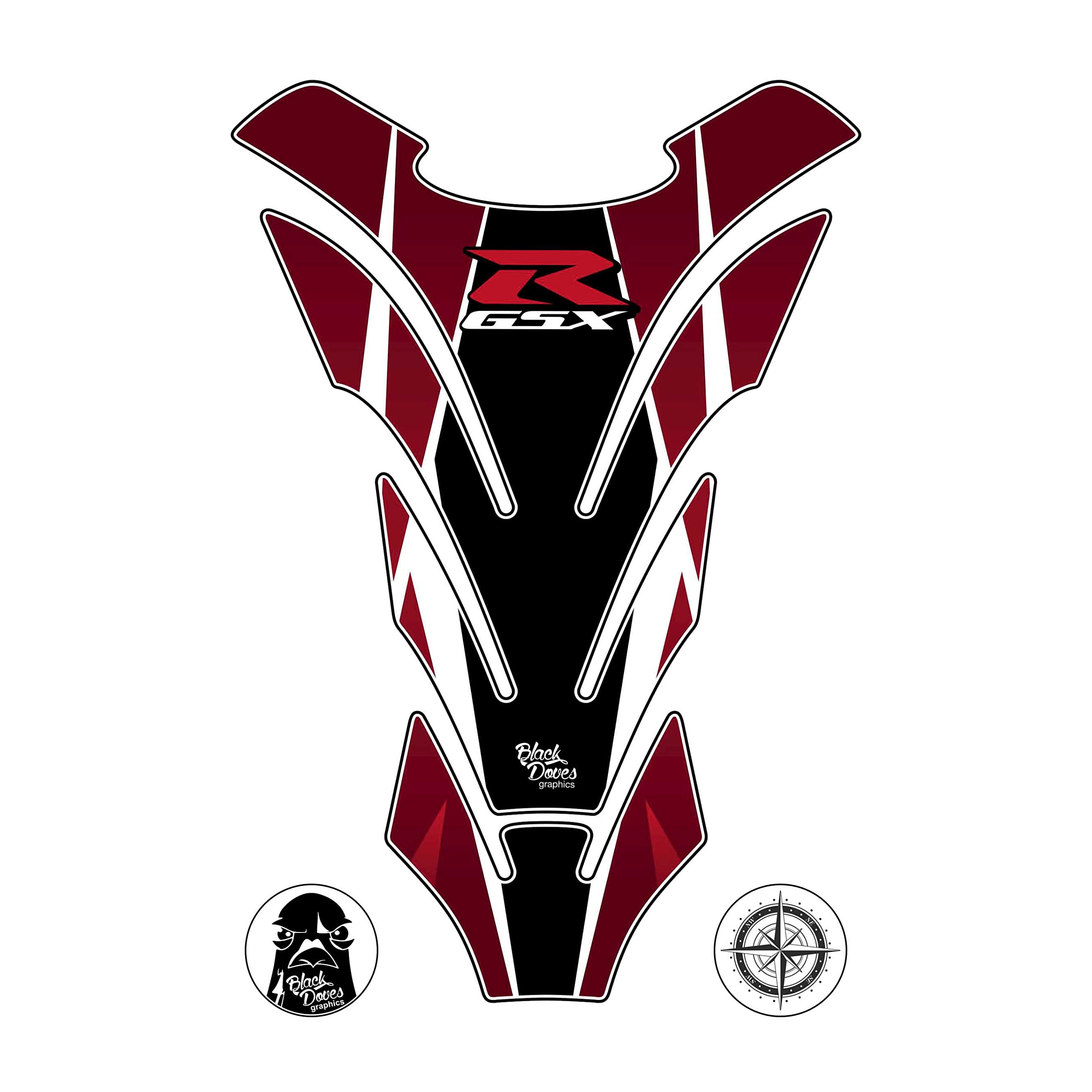 Protection de réservoir GSXR en résine adhésive pour moto Suzuki