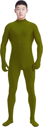 Shinningstar Boys Mens Mock Neck Full Body Unitard Spandex Zentai Costumes Bodysuit