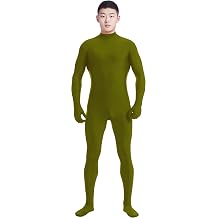 Shinningstar Boys Mens Mock Neck Full Body Unitard Spandex Zentai Costumes Bodysuit