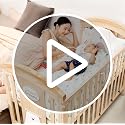 Image of BabyTeddy 16 in 1 Original Patented Baby Crib, Baby Cot, Toddler Bed,Cradle Rocker,Convertible Desk,Kid's Sofa Mode Mosquito Net,Soft Mattress Diaper Changing Station