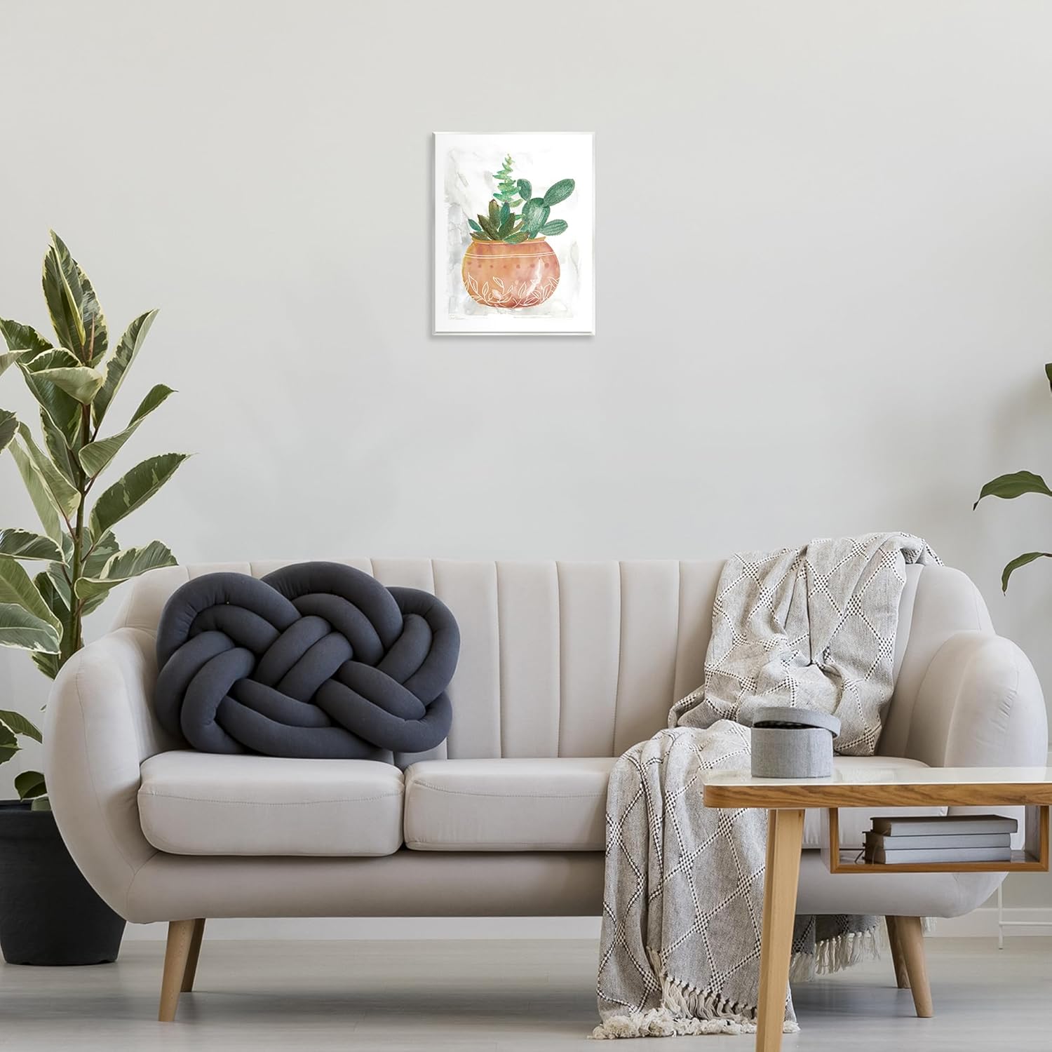 Stupell Industries Succulent Planter Vase Wall Plaque Art Design by Carol Robinson, 11 x 14