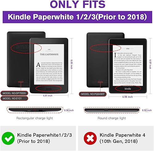Miniatura 3 de Funda para Kindle Paperwhite SmartShell para Kindle PaperWhite se adapta a todas las generaciones Paperwhite antes de 2018 (no compatible con todos
