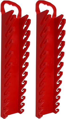 Miniatura 1 de Bandeja organizadora de llaves de plástico portátil con 11 herramientas (2, rojo)