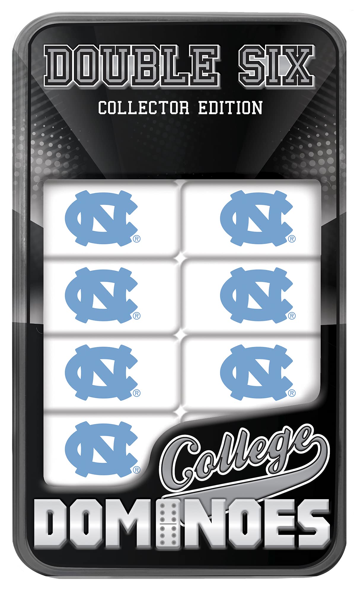 MasterPieces Game Day - NCAA UNC Tar Heels - 28 Piece Team Logo Double Six Domino Set