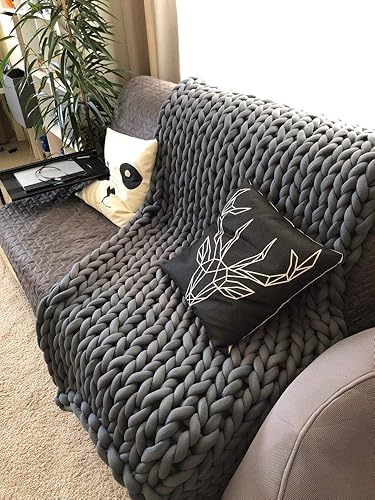 Miniatura 6 de Estambre de algodón súper grueso para tejer mantas a mano