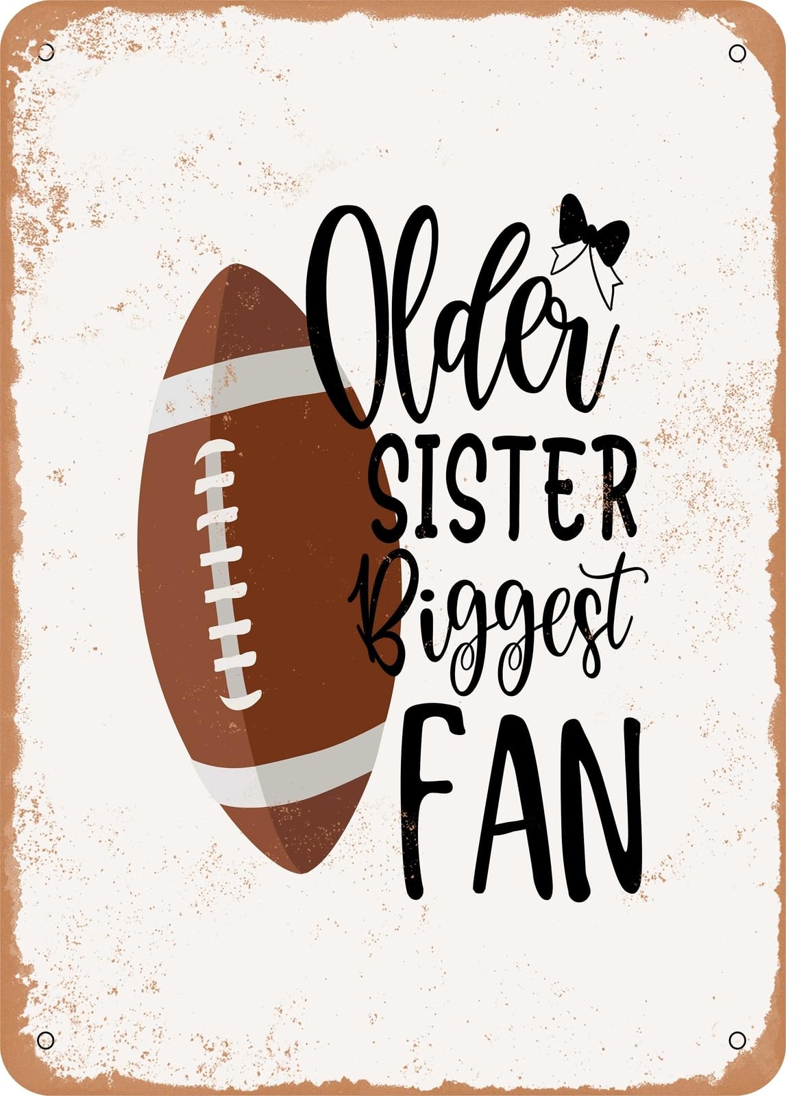 Miaomansenstore Metal Sign - Older Sister Biggest Fan - Vintage Look Home Decor