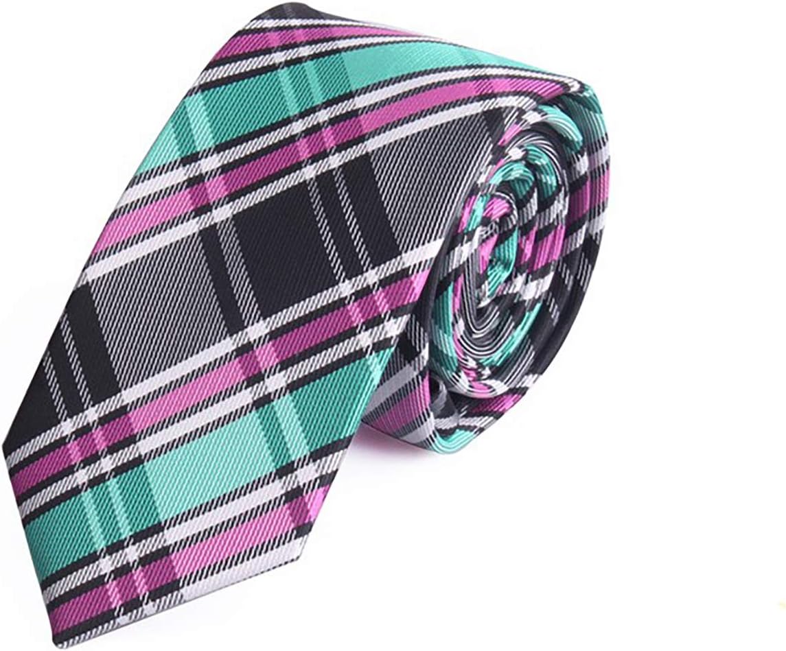 albetro 6 cm Multi Color Checked Polyester Jacquard Neck Tie