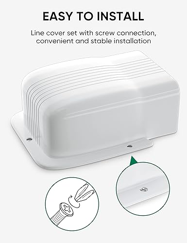 Miniatura 4 de Juego de cubierta de pared de entrada de 5 pulgadas, accesorios de PVC para decoración para mini split, CA central y bombas de calor