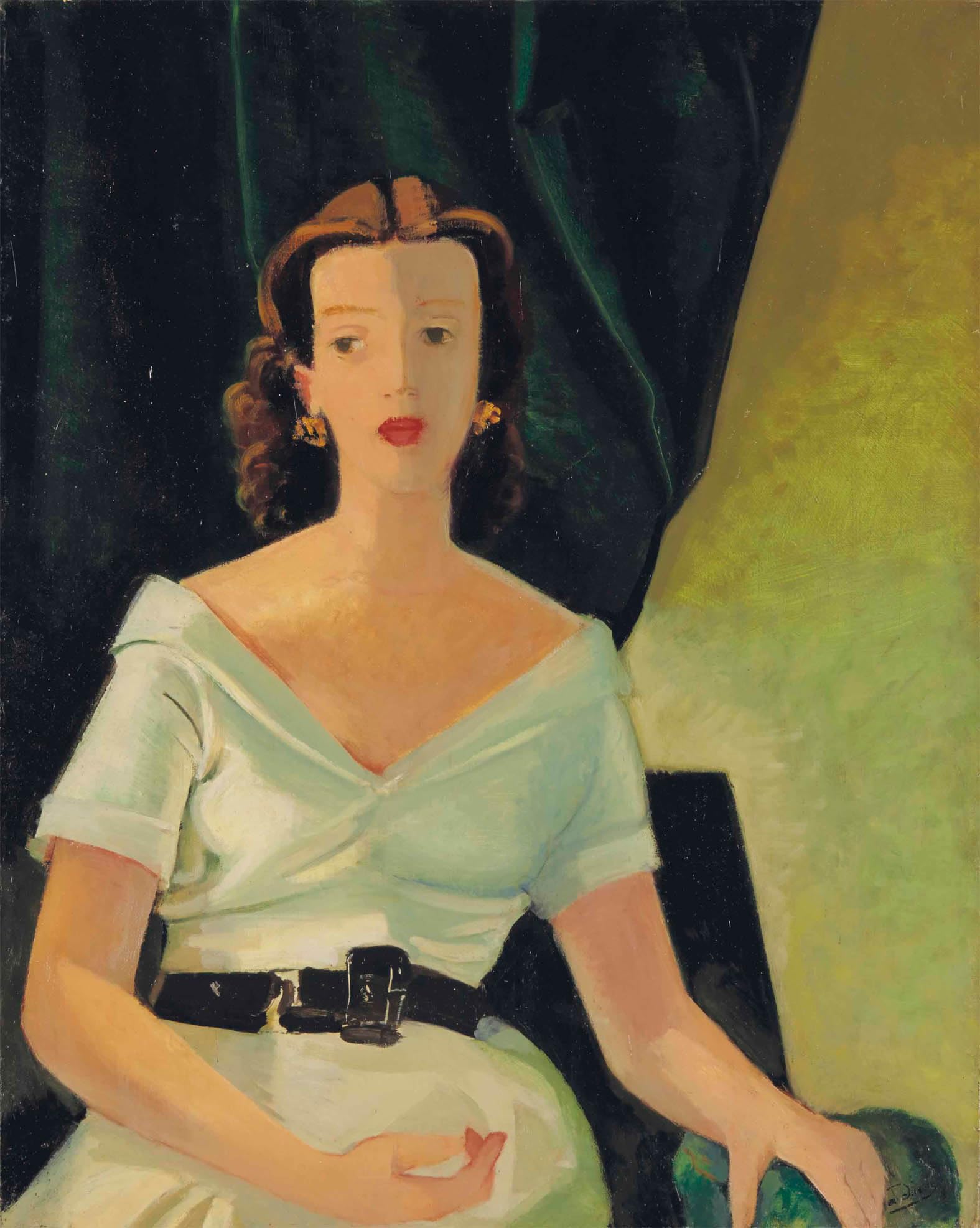 GYTRI CGFHJ André Derain Poster Vintage Wall Art《Portrait of Geneviève Taillade》by André Derain Prints People Canvas Painting For Home Decor 40x50cm Unframed