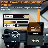 Vista 5 de comica BoomX-D2 - Sistema de micrófono inalámbrico para cámaras, videocámaras, teléfonos inteligentes, portátiles, micrófono de solapa inalámbrico